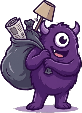 Monster mit Müllsack