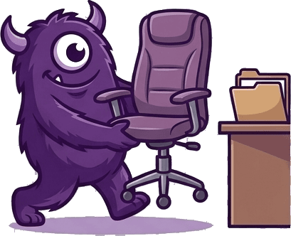 Monster am Laptop
