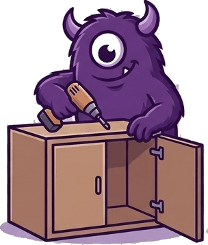 Monster mit Bohrmaschine