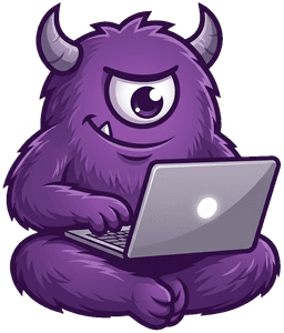 Monster am Laptop