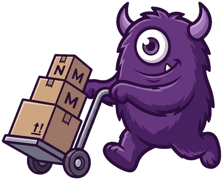 Monster mit Sackkarre